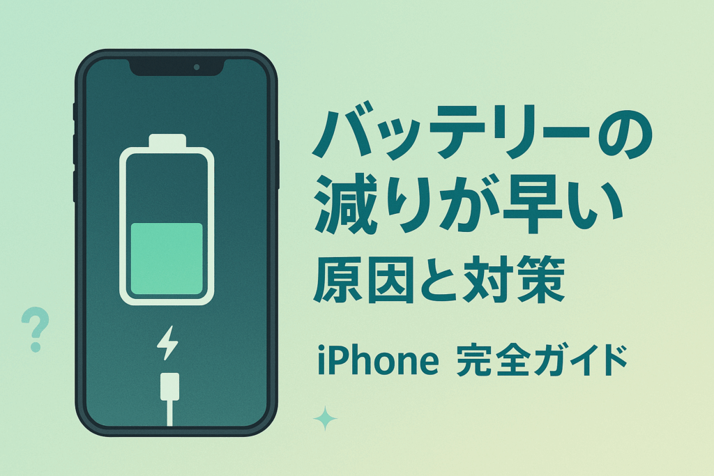 Iphoneのバッテリー減りが早い原因と対策！突然の激減を防ぐ見極め方