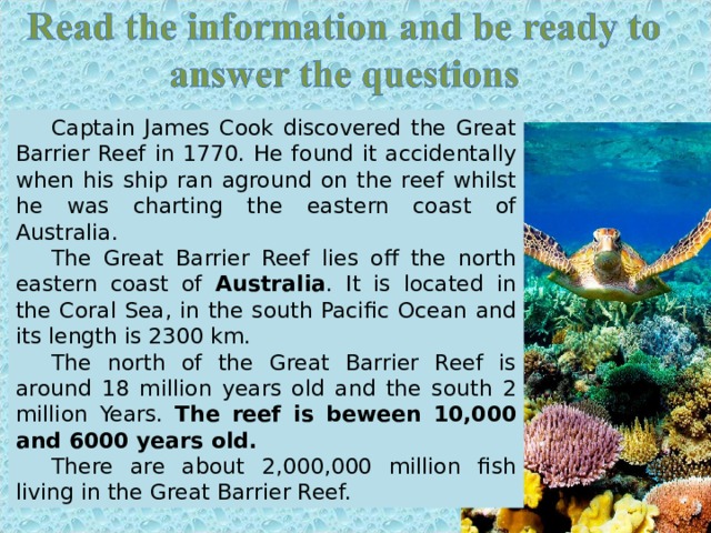 When Was the Great Barrier Reef Discovered