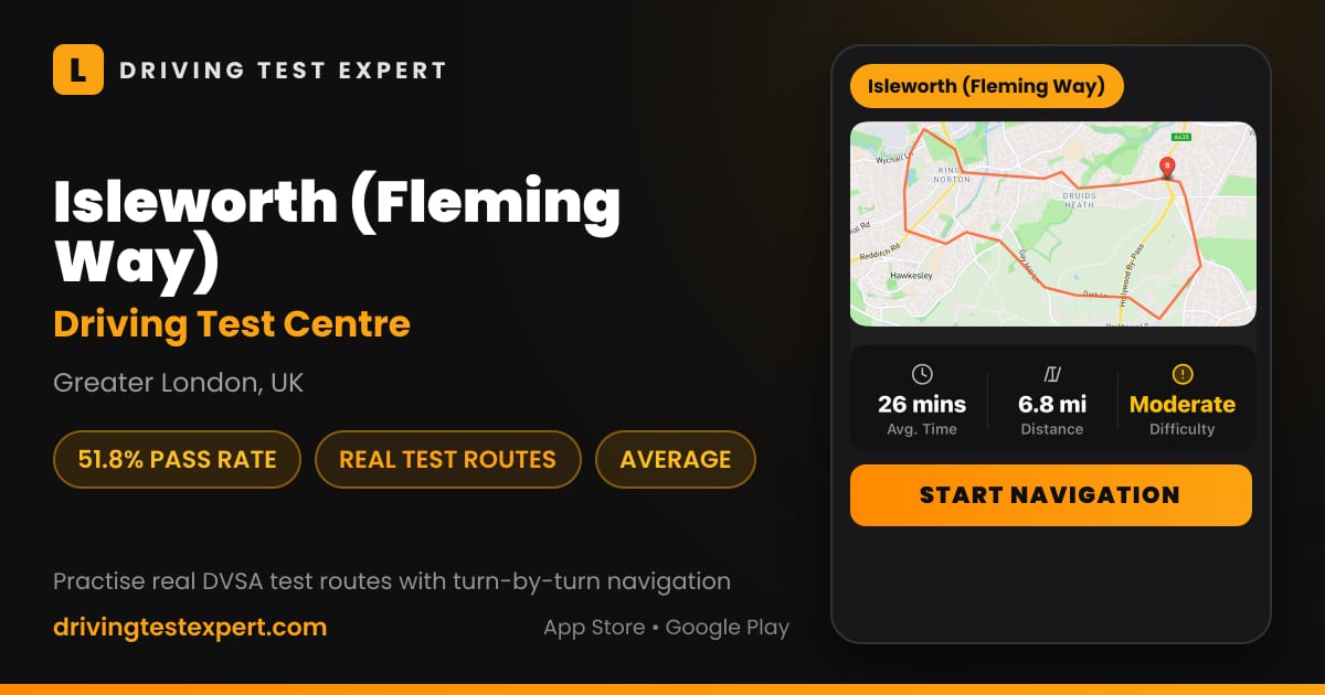 Isleworth Driving Test Centre Pass Rate