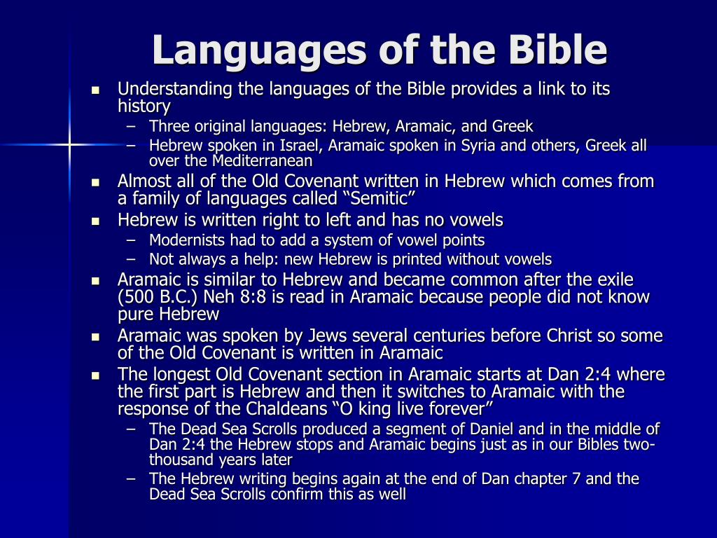 What Language Was the First Bible Written