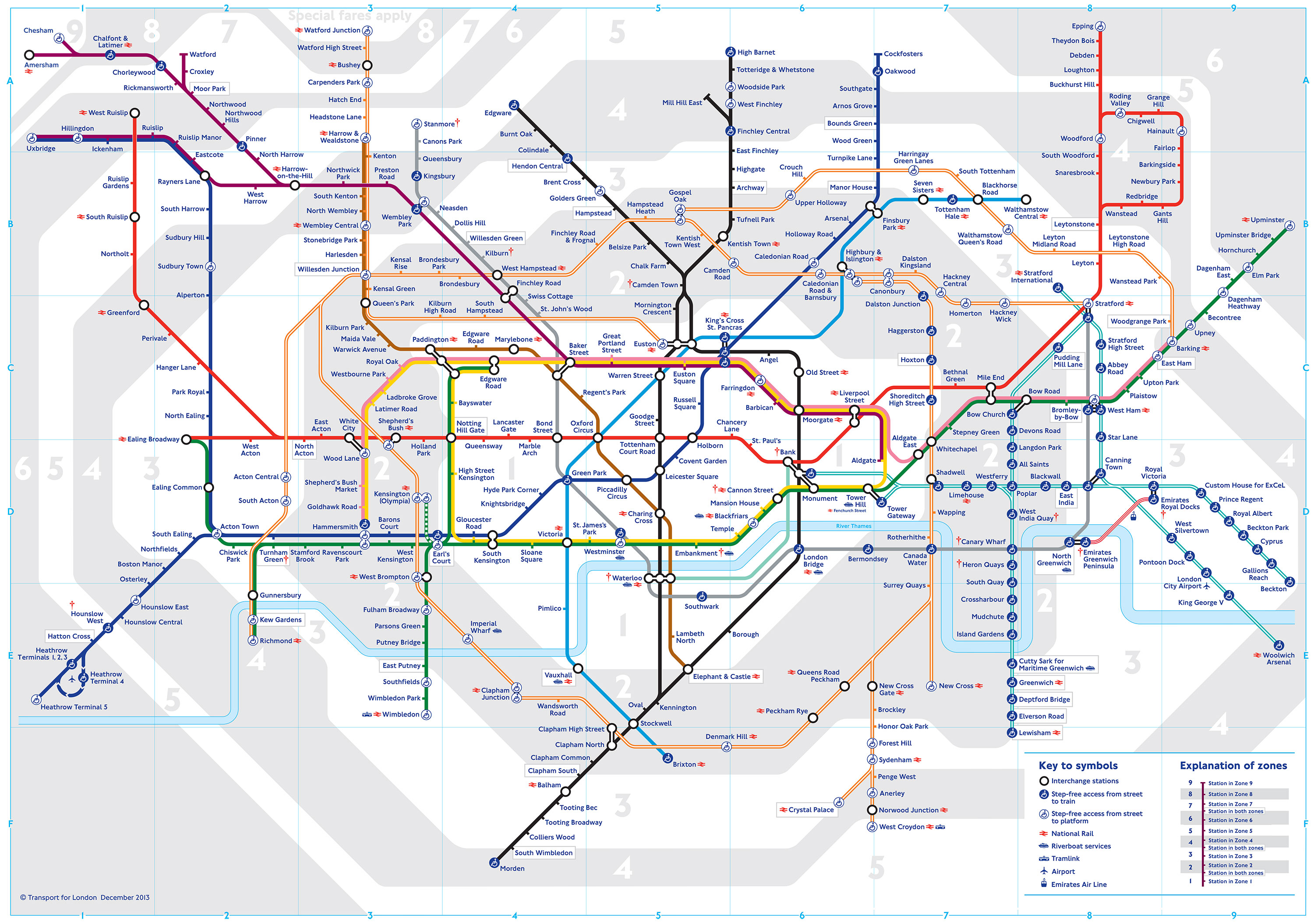 Names of Tube Stations in London