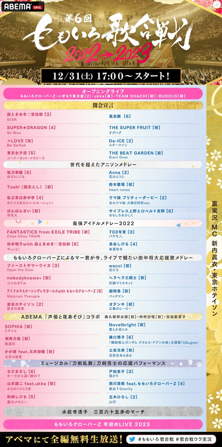 ももクロ歌合戦の全貌解剖！出演者・タイムテーブルと歴代勝敗まとめ
