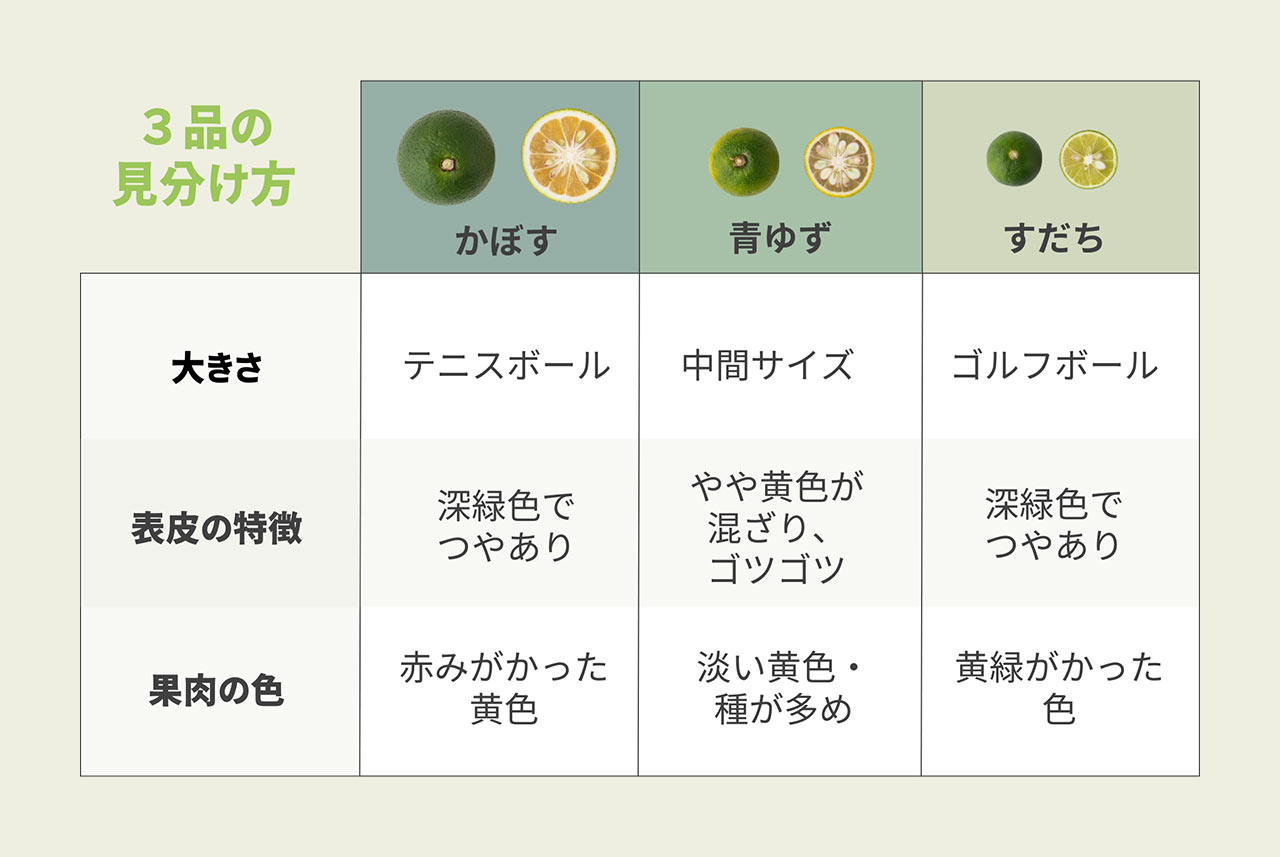 すだちとかぼすの違いとは？大きさ・産地・味の見分け方と旬の活用法