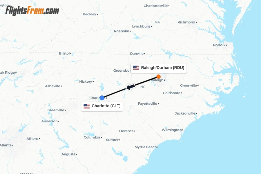 How Far Is Durham from Charlotte