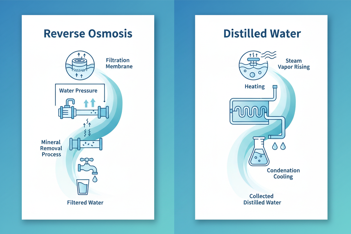Difference Between Distilled and Reverse Osmosis