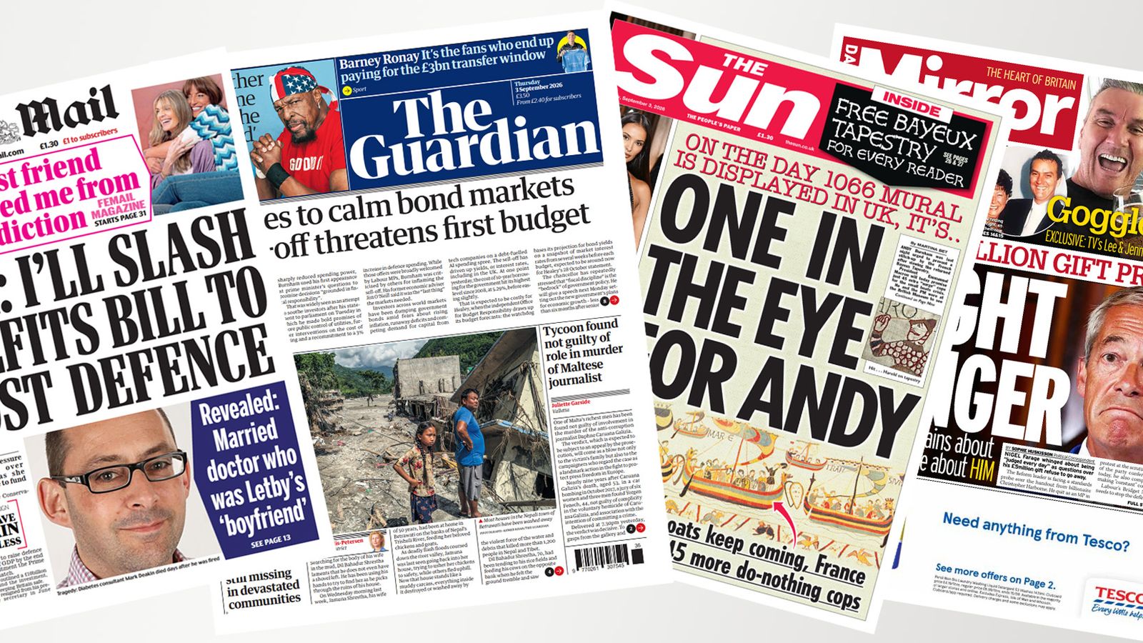 Uk Newspaper Front Pages Today