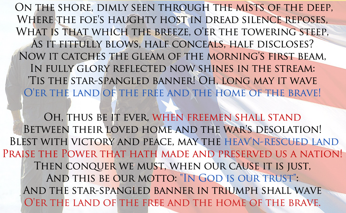 2Nd Verse of the National Anthem