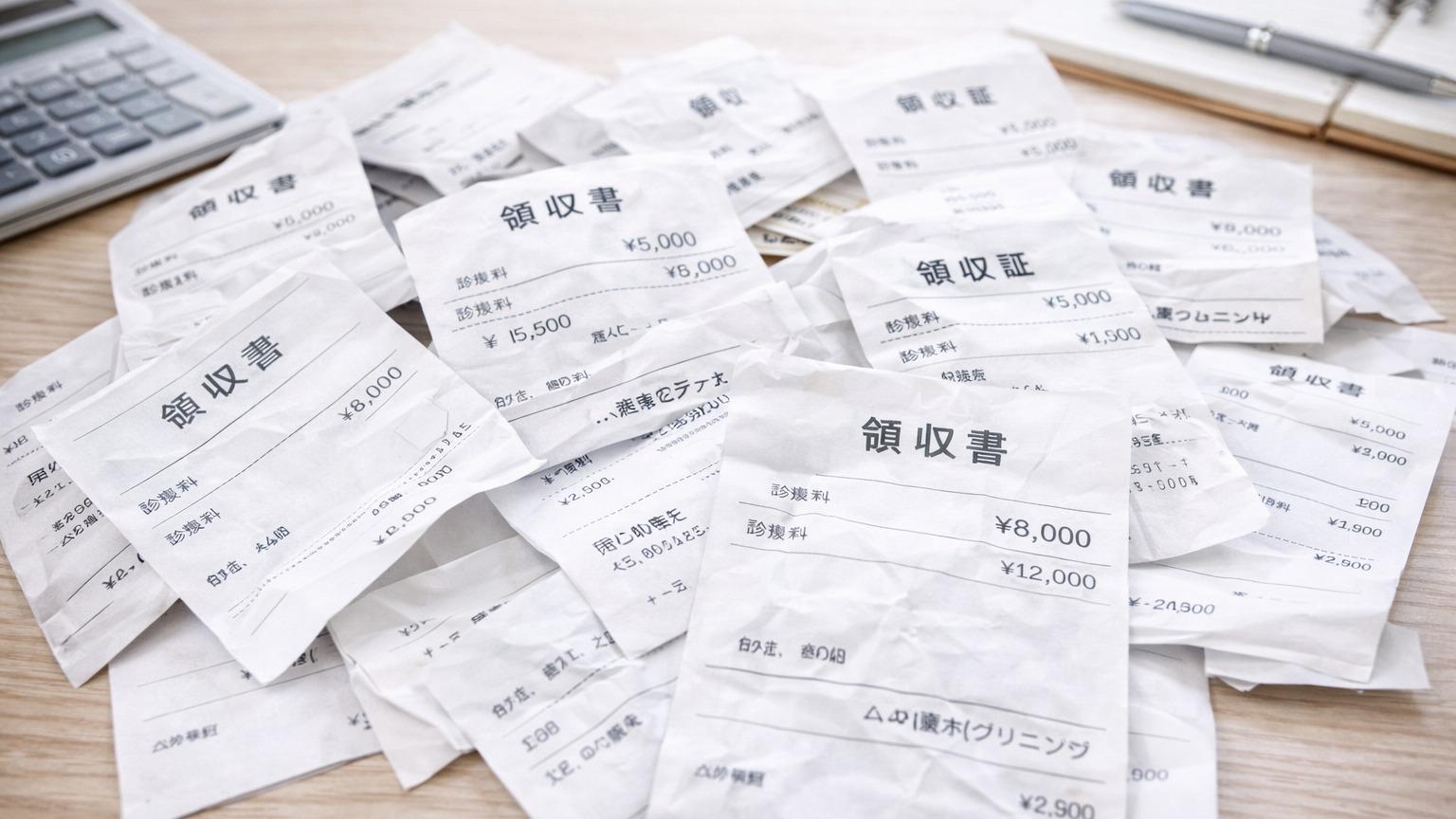 医療費控除の領収書は捨てたらNg！5年保管の義務と税務署の確認対策