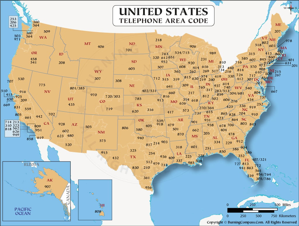 Dialling Code for Usa