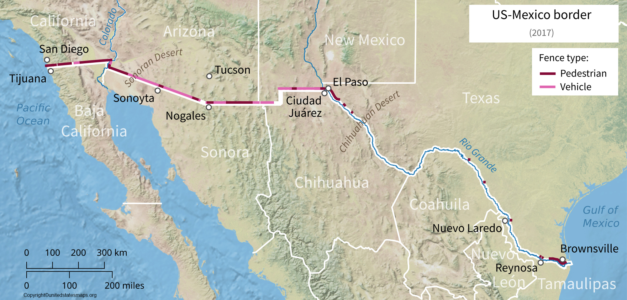 How Many Miles of Mexican Border