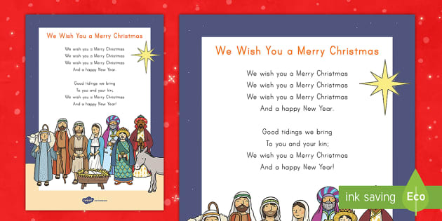 Who Made We Wish You a Merry Christmas