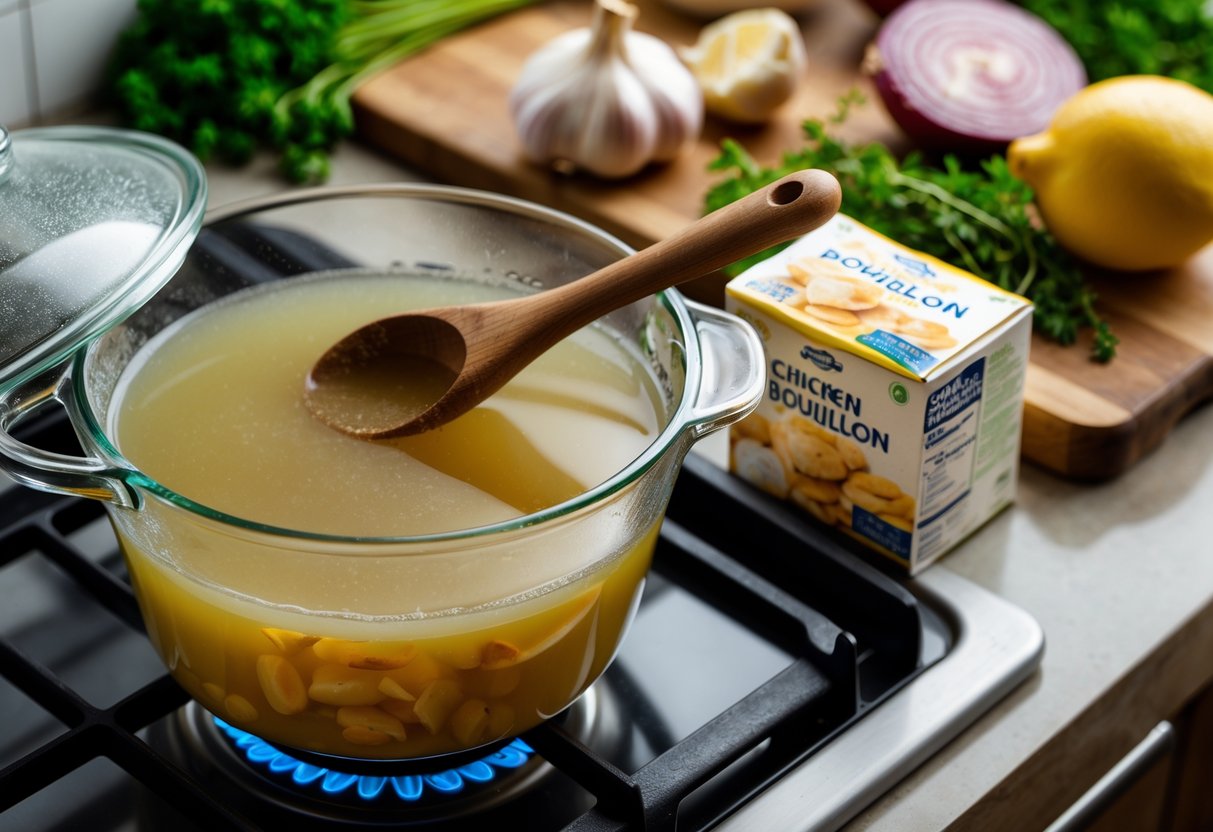 Making Chicken Broth with Chicken Bouillon