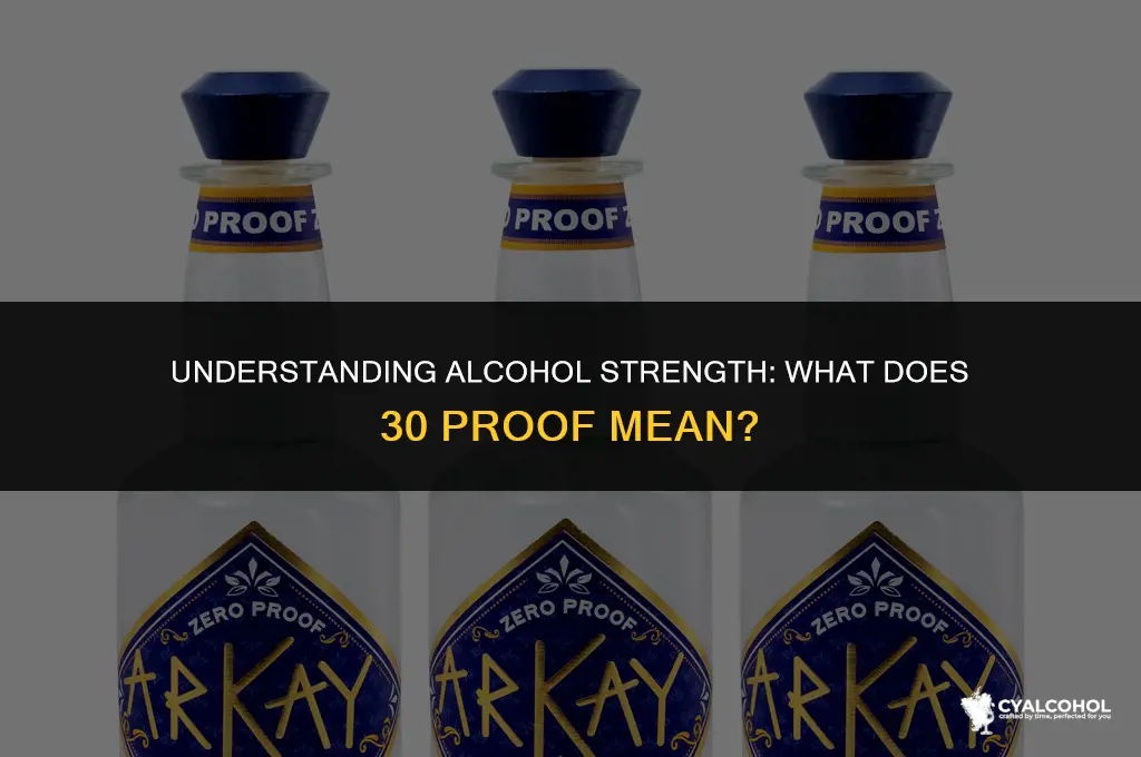 Is 30 Proof Alcohol Strong