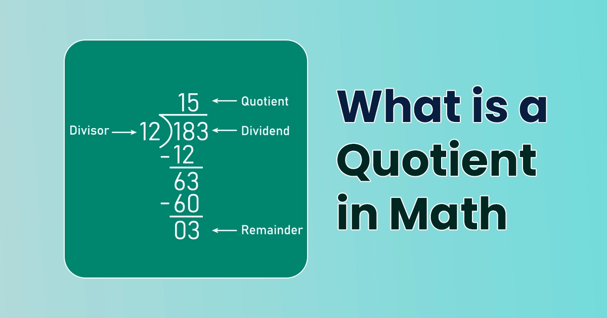 What Does the Word Quotient Mean in Math