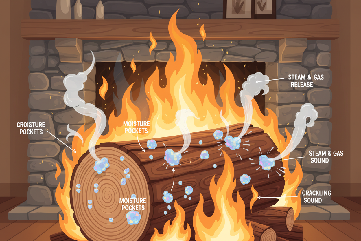 Why Does a Fire Crackle