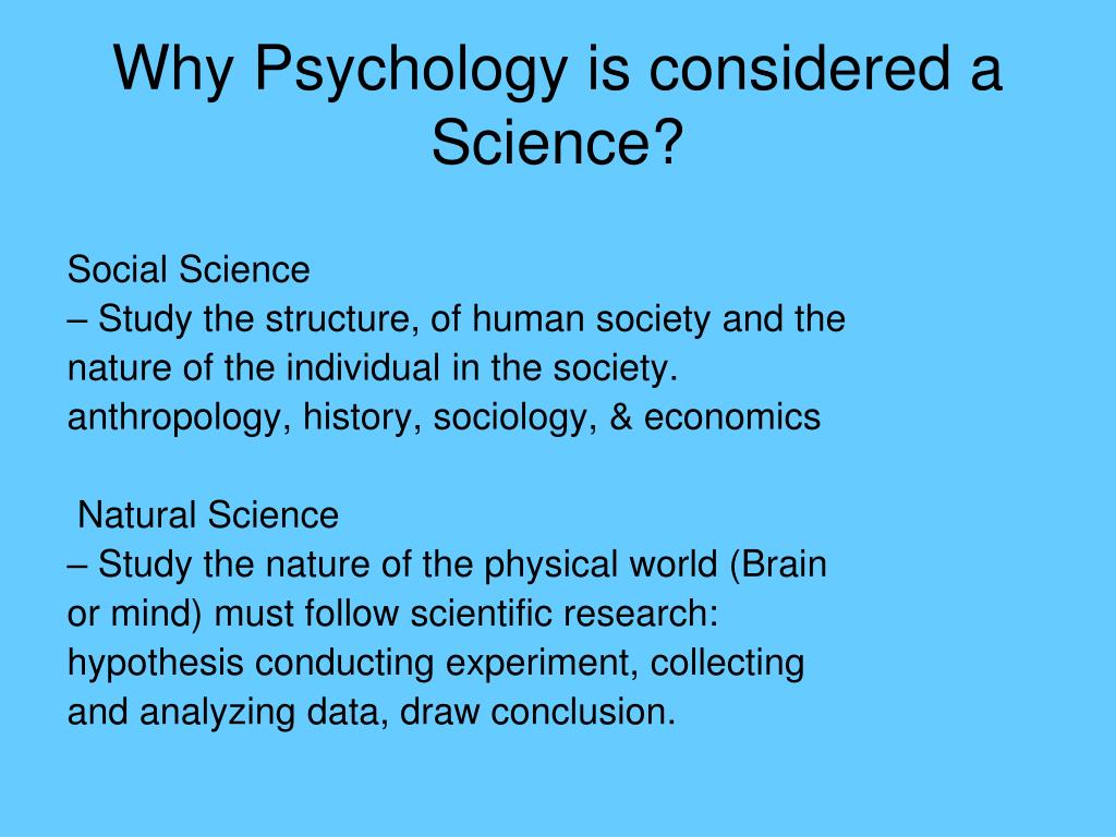 Is Psychology Considered Science