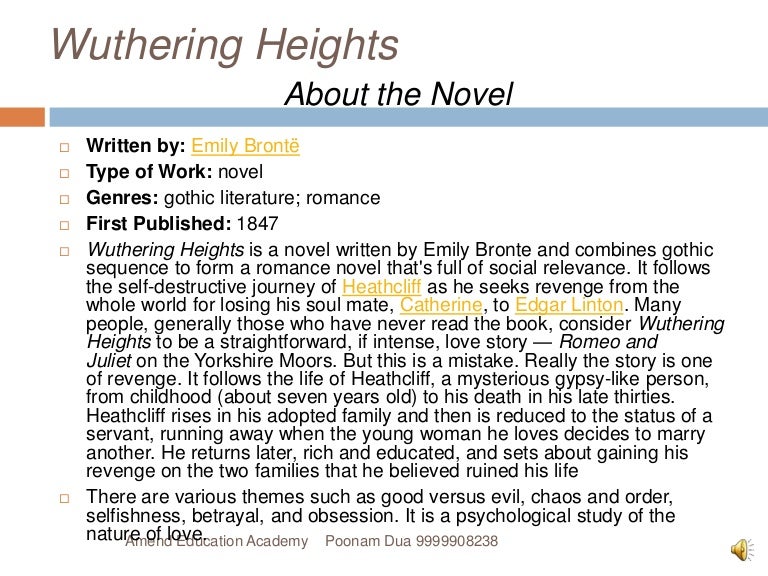 Wuthering Heights What Is It About Summary